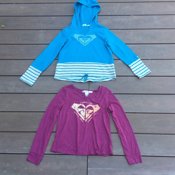 Roxy Other - KIDS ROXY blue sweatshirt and pink shirt.